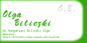 olga biliczki business card